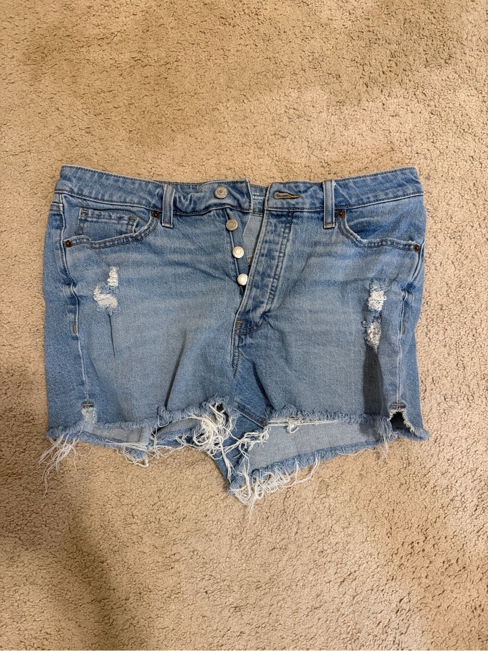 Old Navy Light Blue Distressed Denim Shorts